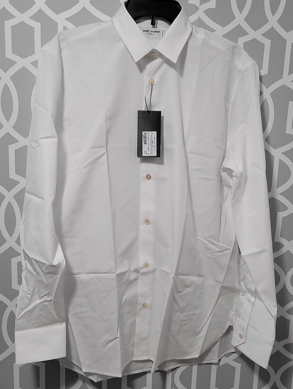 Saint Lauretn White Button Down Longsleeve Shirt Size 40